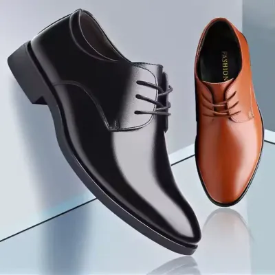 MEN'S BREATHABLE LEATHER DRESS SHOES
