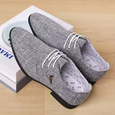 MEN'S OVERSIZED CANVAS DRESS SHOES