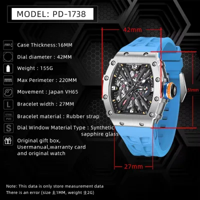 PAGANI DESIGN QUARTZ WATCH PO-PD1738SBl