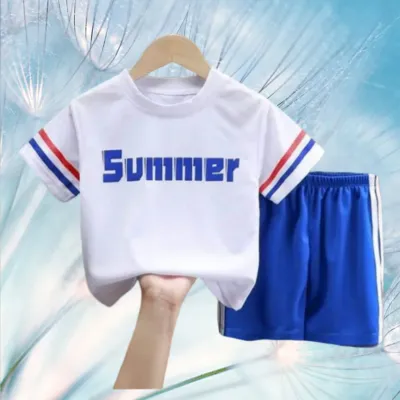 Summer Print T-shirt Set – White