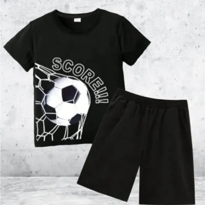 Football Print T-shirt Set