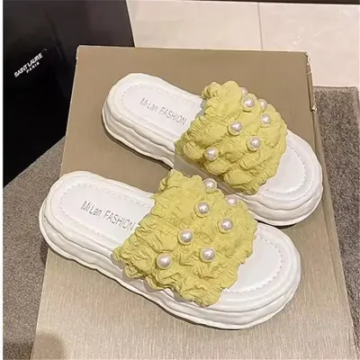 FASHIONABLE COTTON FABRIC SLIPPERS