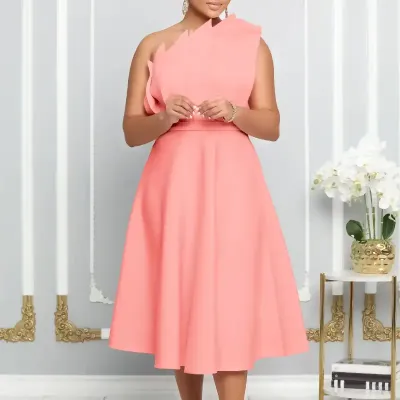 HIGH QUALITY VINTAGE SLIM MIDI DRESS