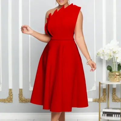 HIGH QUALITY VINTAGE SLIM MIDI DRESS