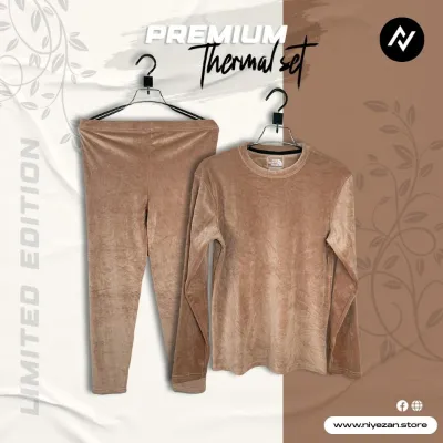 Velvet Thermal Set- Light Khaki