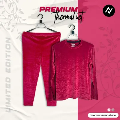 Velvet Thermal Set- Maroon