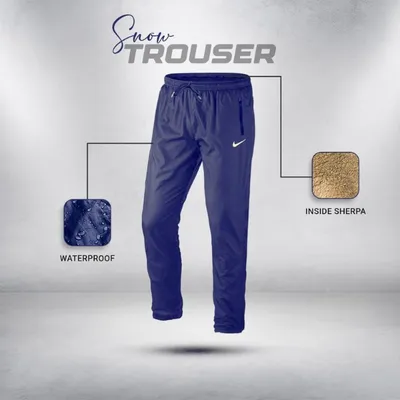 Snow Trouser-Navy Blue Without Cuff
