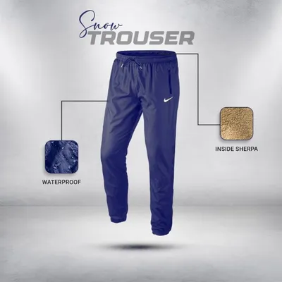 Snow Trouser-Navy Blue With Cuff