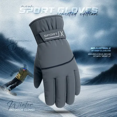 Men's Hand Gloves Without Cuff - Gray