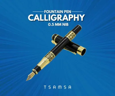 Black Fountain Pen Arabic