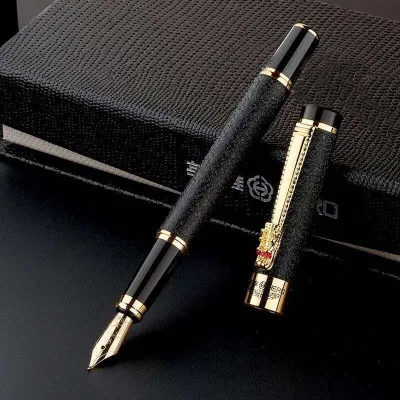 Black Color dragon cap 2806 Fountain Pen