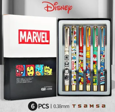 Disney Marvel 6pcs Hooded nib Fountain Pen Set