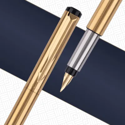 Parker Vector Gold Fountain Pen With Gold Finish Nib