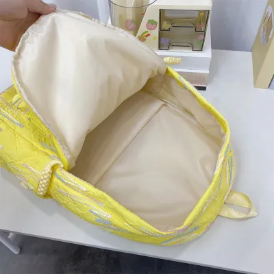  Backpacks Large Capacity Premium quality Light Yellow With Accessories