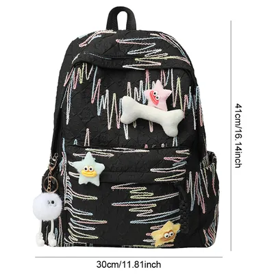  Backpacks Large Capacity Premium quality Black With Accessories