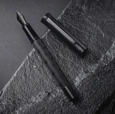 HONGDIAN 1861 pro Max Metal Fountain Pen – Matte Black Forest