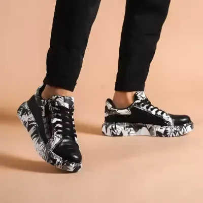 MEN'S WHITE LEATHER SNEAKERS