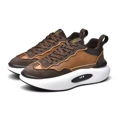 LEATHER PATTERN MEN'S SNEAKERS
