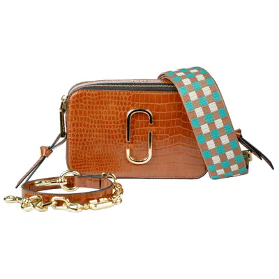 Coco Croc Cross Body Bag-T-Brown