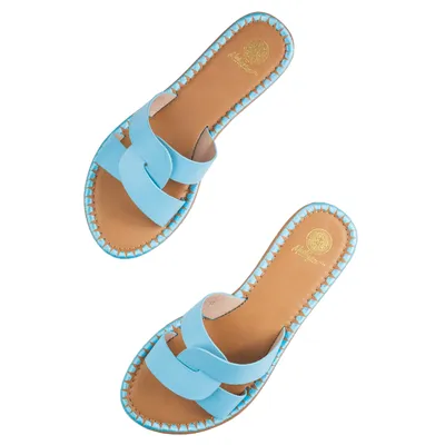 Crisso Flat Sandal-Blue
