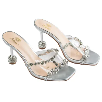 Cristella Heel-Silver
