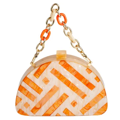 Sunny Acrylic Clutch-Orange