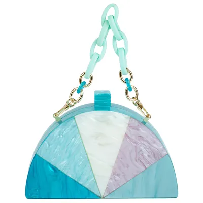 Sunny Acrylic Clutch-Blue