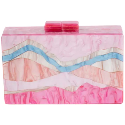Marbella Acrylic Clutch-Roseo