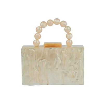 Bubble Acrylic Clutch-Champagne