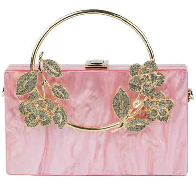 Bling Acrylic Clutch-Pink