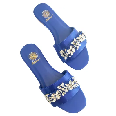 VIOLA SATIN FLAT-BLUE