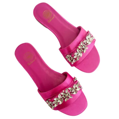 VIOLA SATIN FLAT-FUSCHIA
