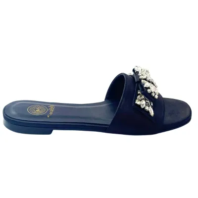 VIOLA SATIN FLAT-BLACK