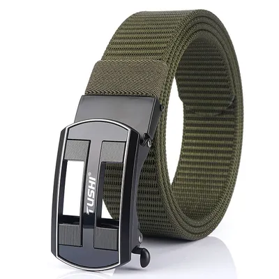 Durable Nylon Belt with Metal Automatic Buckle – Tactical Style, Adjustable