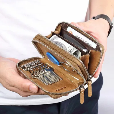 Genuine Leather Retro Key Holder Wallet