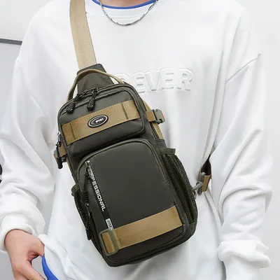 Premium Quality Waterproof Oxford Men's Chest Bag -  Motorcycle, Hiking, Cycling & Fashion Crossbody Bag