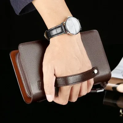 Genuine Leather Luxury Clutch Handbag