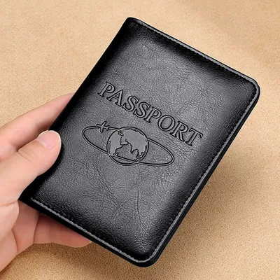RFID Genuine Leather Passport Holder - Secure & Stylish
