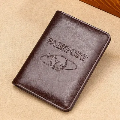 RFID Genuine Leather Passport Holder - Secure & Stylish