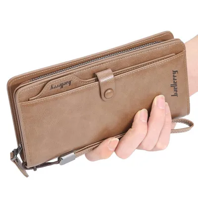 Leather Long Clutch Mobile Phone Wallet
