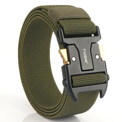 Men’s Sports Nylon Belt – Quick Release Alloy Buckle, Tactical Weave Design