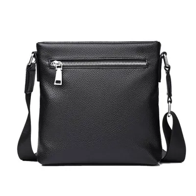 Genuine Cowhide Leather Business Casual Shoulder Messenger Bag – Stylish & Functional