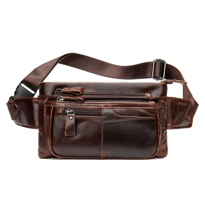 Genuine Leather Retro Chest Waist Bag – Stylish, Durable, and Versatile