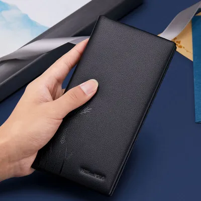 William Polo Genuine Leather Long Wallet | Premium Cowhide Business Wallet