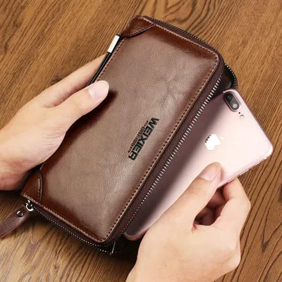 Premium Leather Luxury Hand Loop Clutch Bag