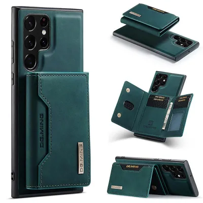 Samsung S25 Ultra All Ultra Series Leather Phone Case with 3 Fold Magnetic Card Holder 2 in 1