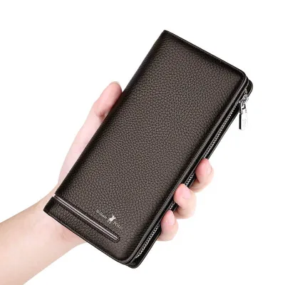 Cowhide Leather William Polo Long Wallet