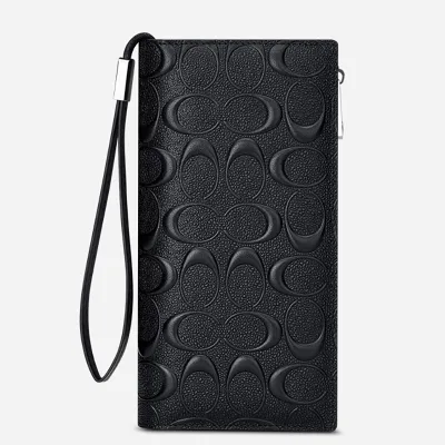 WILLIAMPOLO High-End Genuine Leather Long Clutch Wallet – 3D Design Business Style