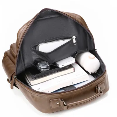 High-End Retro Men’s Business Backpack – Large Capacity Travel Backpack