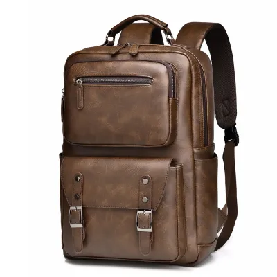 High-End Retro Men’s Business Backpack – Large Capacity Travel Backpack